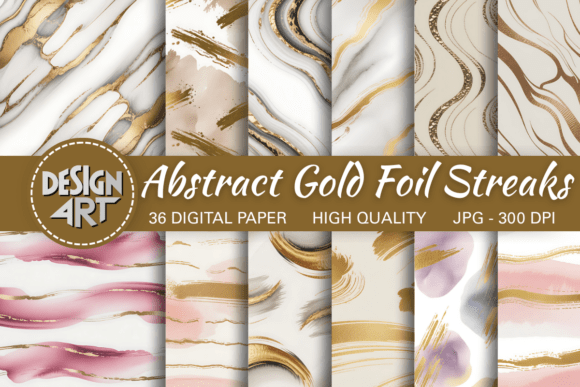 Abstract Gold Foil Streaks: Elevate Your Design Projects
