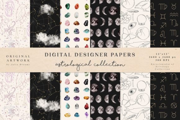 Astrological Celestial Seamless Patterns: A Design Guide