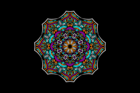 Elegant Mandala Patern Grey Gear Full Ornament for Design