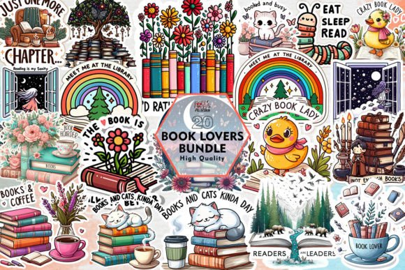 Elevate Your Designs with Book Lovers Clipart