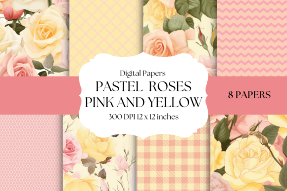 Elevate Your Visual Design with Pastel Roses Pink and Yellow Backgrounds