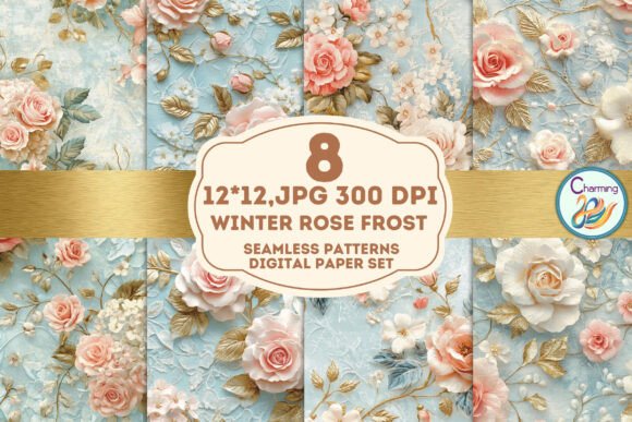 Elevate Your Visual Design with Winter Rose Frost