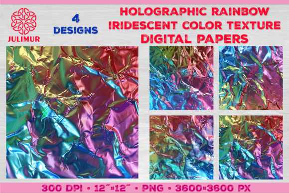 Holographic Rainbow Iridescent Paper: A Modern Design Asset
