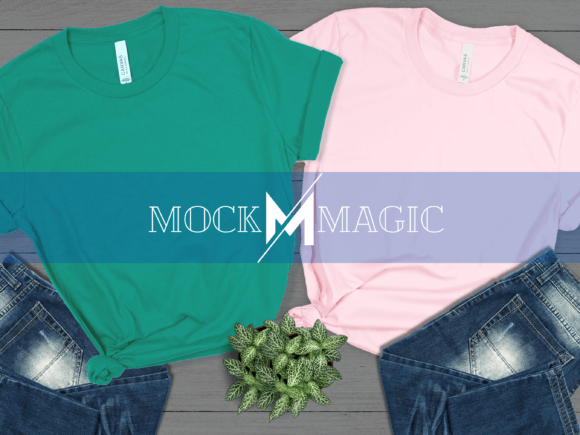 Kelly & Pink Bella Canvas 3001 Mockup: Design Impact