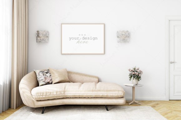 Living Room Mockup: Elevate Your Art Presentation