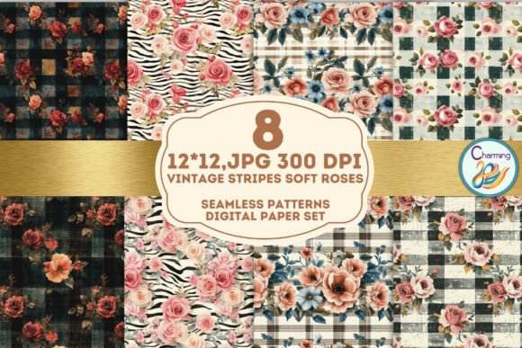 Seamless Paper: Vintage Stripe Soft Rose
