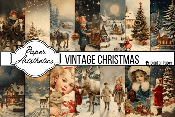 Vintage Christmas Backgrounds Card Paper: A Designer's Asset